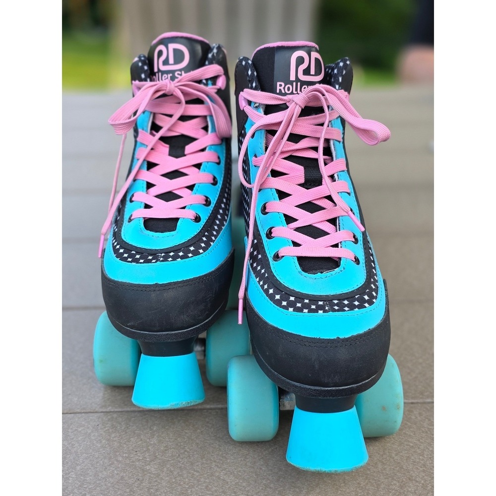 Roller Derby Roller Star 750 Roller Skates Blue Black Pink Womens Size 8 - Picture 2 of 10